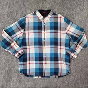 Victorinox Shirt Men XXL Plaid Tailored Fit Swiss Army Long Sleeve Casual Button